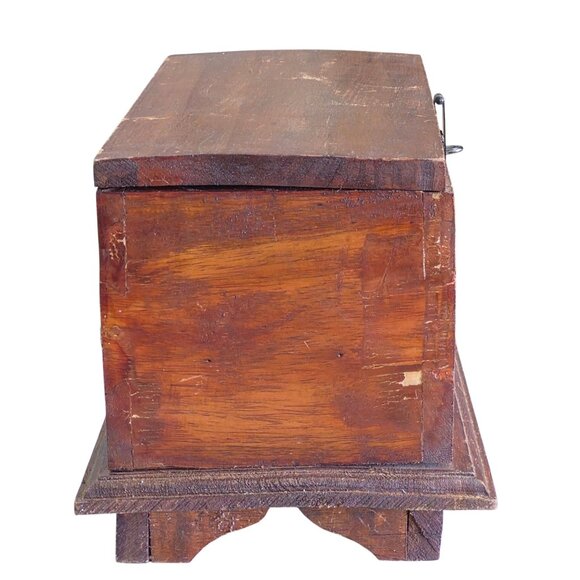 Vintage Wooden Storage Chest Lid & Metal Latch - Picture 4 of 16